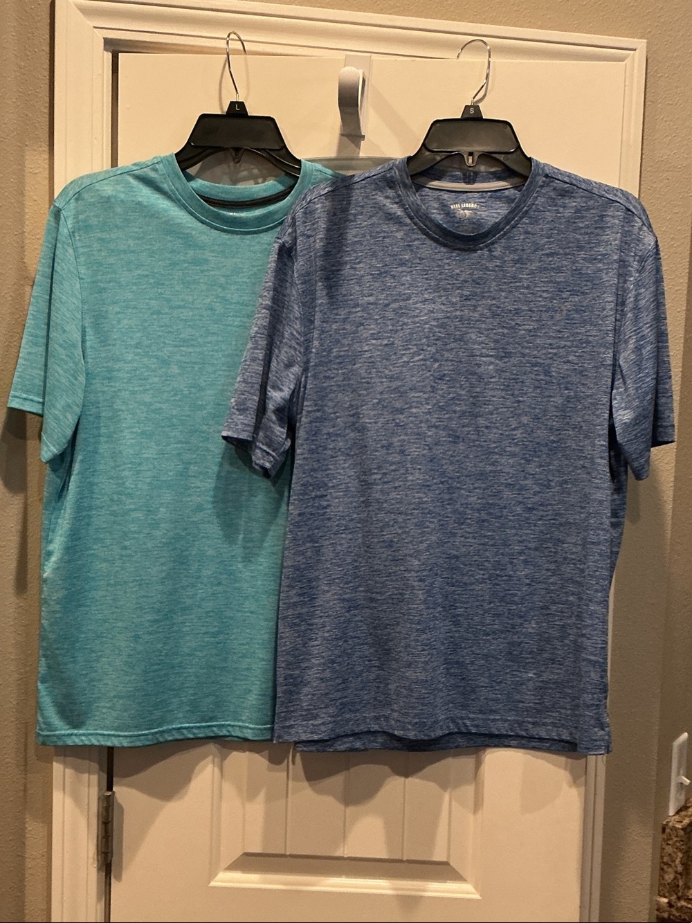 Heathered Blue and Teal Crew Neck Tee Pair